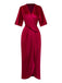 1960s Solid Velvet Half-Sleeve Dress - vintage dress, retro fashion