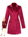 1960s Solid Velvet Long Sleeve Blazer Dress - vintage dress, retro fashion