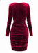 1960s Solid Velvet Long Sleeve Cowl Neck Dress - vintage dress, retro fashion