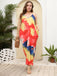 She slips into this 1960s Spaghetti Strap Floral Tulip Dress and suddenly it's a 1960s daydream