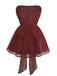 1960s Strapless Glitter Back-Tie Tulle Dress - vintage dress, retro fashion