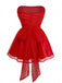 1960s Strapless Glitter Back-Tie Tulle Dress - vintage dress, retro fashion