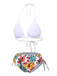 1960s Tropical Halter Bikini Set & Cover-Up, vintage swimsuit, pin-up swimwear - perfect for women who love vintage and retro fashion
