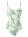1960s Vintage Ink Floral Swimsuit & Cover-Up: 1960s Riviera elegance, reimagined for her