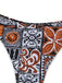 3PCS 1970s Tribal Print Triangle-Strap Bikini Set & Cover-Up - vintage fashion, retro style