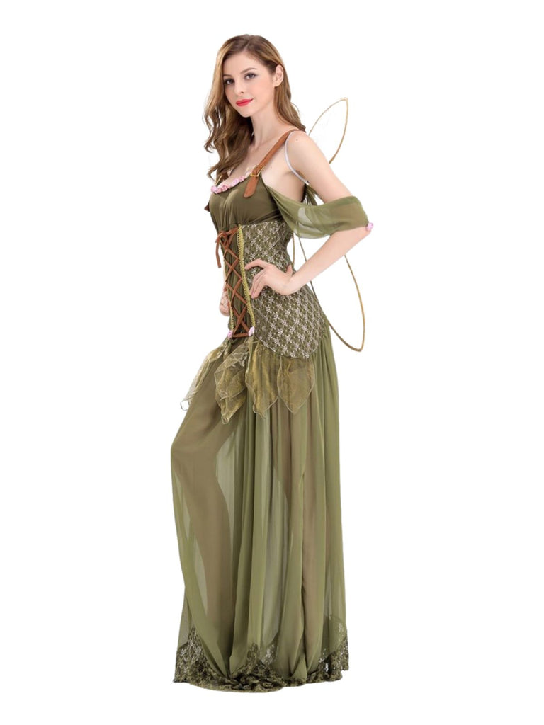 1970s Angle Flower Fairy Costume Dress With Wings - vintage dress, retro fashion