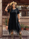 Plus Size Green 1940s V Neck Vintage Dress 4