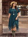 Plus Size Green 1940s V Neck Vintage Dress 5