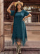 Plus Size Green 1940s V Neck Vintage Dress 6