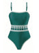 1930s Print One Piece Set Bikini Set 4