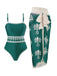 1930s Print One Piece Set Bikini Set 6