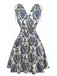 1970s Boho Style Lace-Up V-Neck Dress - vintage dress, retro fashion