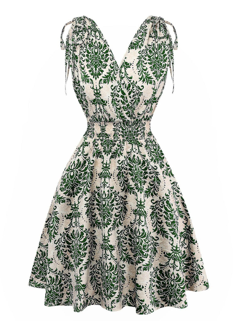 1970s Boho Style Lace-Up V-Neck Dress, vintage dress, retro fashion, lace detail - perfect for women who love vintage and retro fashion