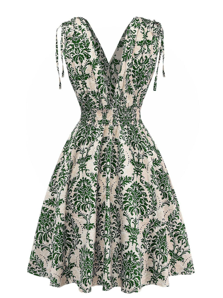 1970s Boho Style Lace-Up V-Neck Dress, vintage dress, retro fashion, lace detail - perfect for women who love vintage and retro fashion
