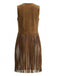 1970s Boho Western Cowgirl Faux Suede Fringe Long Vest | vintage outerwear, retro jacket, classic elegance - perfect for retro fashion enthusiasts
