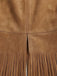 1970s Boho Western Cowgirl Faux Suede Fringe Long Vest: beautiful vintage outerwear, retro jacket, classic elegance with timeless appeal