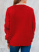 1970s 3D Christmas Print Fluffy Knit Button Cardigan - vintage fashion, retro style