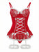 1970s Contrasted Lace Mesh Bow Lace-Up Lingerie Set - vintage fashion, retro style