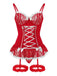 1970s Contrasted Lace Mesh Bow Lace-Up Lingerie Set, vintage fashion, retro style - perfect for women who love vintage and retro fashion