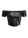 1970s Disco Metallic Off-Shoulder Short Sleeve Top - vintage fashion, retro style
