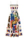 Multicolor 1970s Spaghetti Strap Graffiti Print Dress - vintage dress, retro fashion