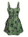 1970s Floral Steampunk Zipper Dress - vintage dress, retro fashion