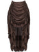 She sways in this 1970s Gothic Steampunk Wrinkle High Low Hem Skirt and it's pure 1970s magic