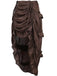1970s Gothic Steampunk Wrinkle High Low Hem Skirt: 1970s grace for the woman who dances through life