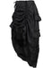 1970s Gothic Steampunk Wrinkle High Low Hem Skirt — because 1970s glamour deserves an encore