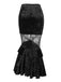 1970s Gothic Velvet Lace Tiered Mermaid Skirt, vintage skirt, retro style - perfect for women who love vintage and retro fashion