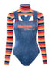 1970s Halloween Striped Costume Bodysuit - vintage fashion, retro style