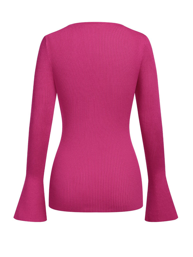 1970s Heart Cutout Knitted Solid Sweater: timeless 1970s elegance she makes her own