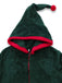 Green 1970s Christmas Sherpa Hooded Jumpsuit Pajama - vintage jumpsuit, retro fashion