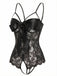 1970s Lace Satin Bow Adjustable Straps Lingerie - vintage fashion, retro style