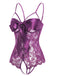 1970s Lace Satin Bow Adjustable Straps Lingerie - vintage fashion, retro style