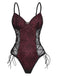 1970s Lace Spiderweb Punk Underwire Shapewear Bodysuit - vintage fashion, retro style