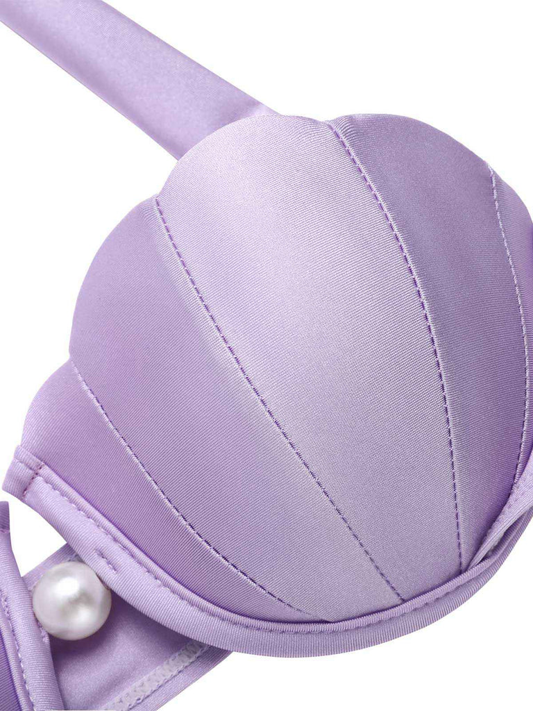 1970s Mermaid Shell Halter Bikini Set, classic vintage style summer beach collection