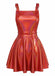 1970s Metallic Holographic Suspender Dress - vintage dress, retro fashion