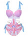 She's wearing 1970s Ruffled Pearl Chain Hollow Waist Swimsuit and the whole beach remembers the 1970s