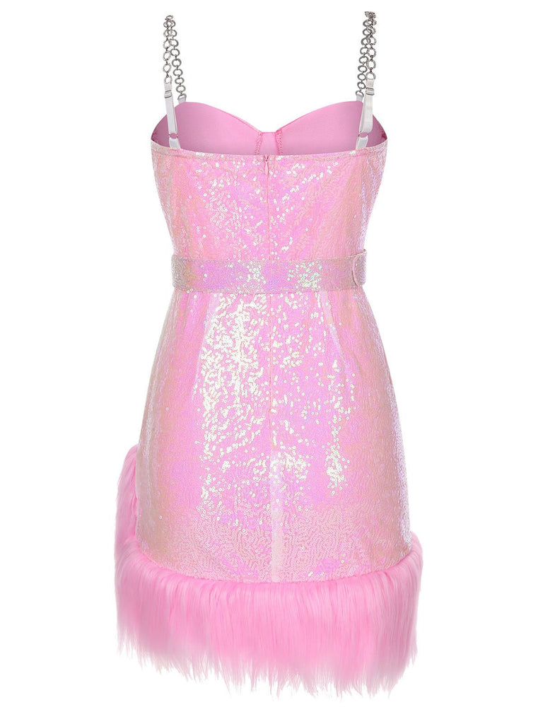 1970s Sequined Feather Spaghetti Strap Dress, vintage dress, retro fashion - perfect for women who love vintage and retro fashion