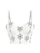 1970s Slip Crystal Cropped Bustier Top - vintage fashion, retro style