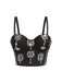1970s Slip Crystal Cropped Bustier Top - vintage fashion, retro style