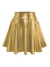 1970s Solid Disco Metallic Pleated Skirt - vintage skirt, retro style