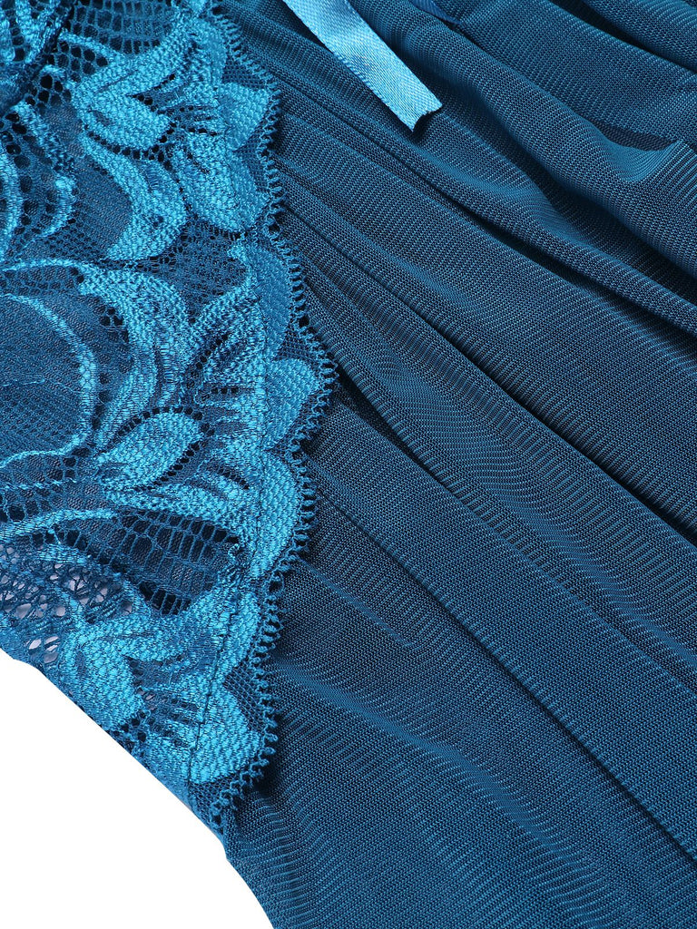 1970s Spaghetti Strap Lace Sheer Sleepwear: 1970s allure for the woman who knows her power