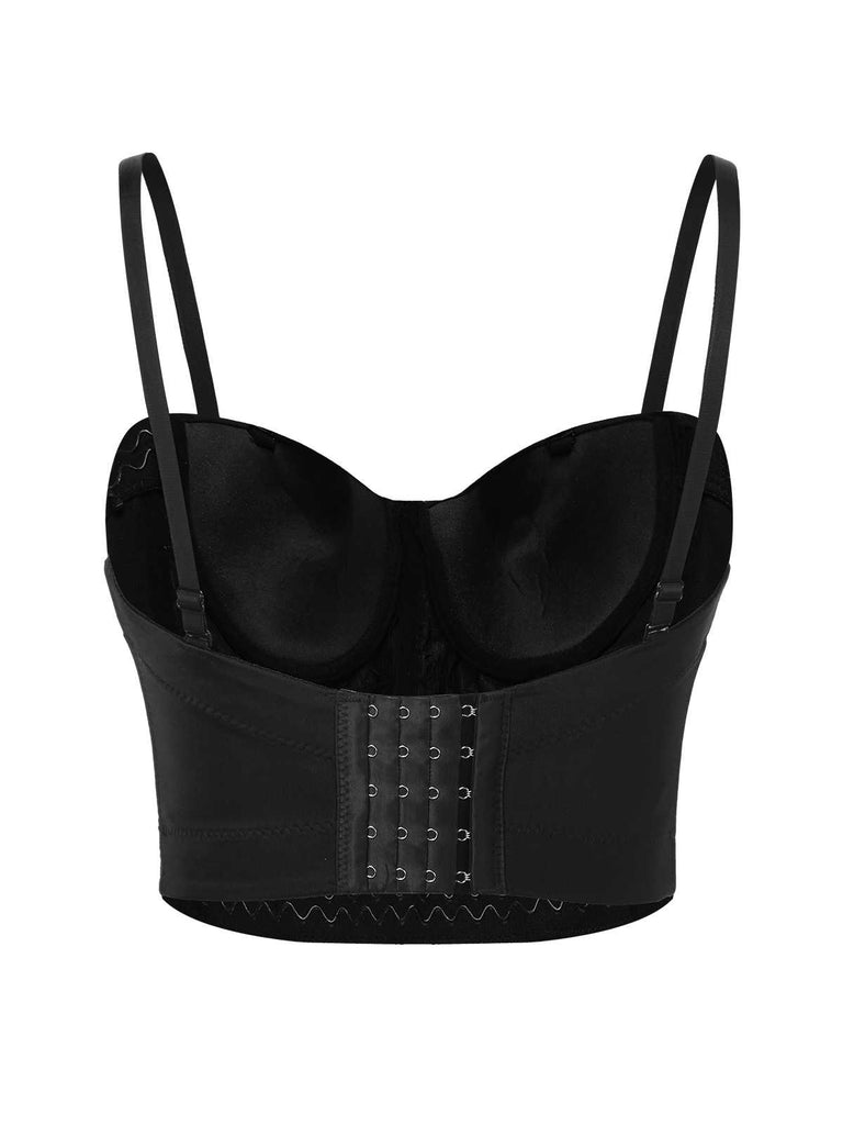 1970s Spaghetti Strap 3D Rhinestone Embellished Crop Top - vintage fashion, retro style