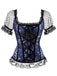 1970s Steampunk Lace Puff Bind Corset Top - vintage fashion, retro style