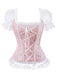 1970s Steampunk Lace Puff Bind Corset Top - vintage fashion, retro style