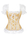 1970s Steampunk Lace Puff Bind Corset Top - vintage fashion, retro style