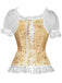 1970s Steampunk Lace Puff Bind Corset Top - vintage fashion, retro style