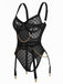 1970s Strappy Chain Accents Sheer Mesh Lingerie - vintage fashion, retro style